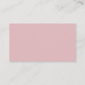 Einfache hellrosa Monogram Elegant Wedding Platzkarte (Rückseite)