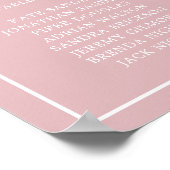 Einfache hellrosa Monogram Elegant Wedding Poster (Ecke)