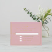 Einfache hellrosa Monogram Elegant Wedding UAWG Folie Einladungspostkarte (Stehend vorne)