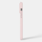 Einfache hellrosa und weiße Monogramm iPhone Hülle (Linke Seite)