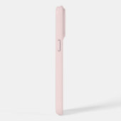 Einfache hellrosa und weiße Monogramm iPhone Hülle (Rechte Seite)