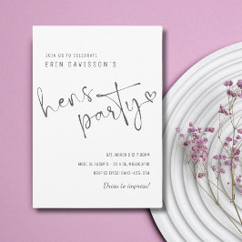 Einfache Hens Night-Party Einladung