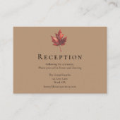 Einfache Herberge Terracotta Hochzeitsempfang Begleitkarte (Vorderseite)
