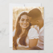 Einfache Herbst-Botanische Hochzeitsfeier Foto Ein Einladung (Rückseite)