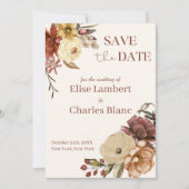 Einfache Herbst-Rustikale Hochzeit Save The Date (Vorderseite)