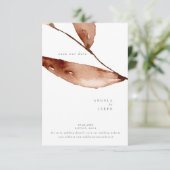 Einfache Herbst-Wasserfarben-Foliage Save The Date (Stehend Vorderseite)