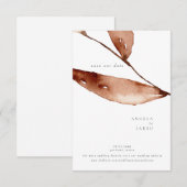 Einfache Herbst-Wasserfarben-Foliage Save The Date (Vorne/Hinten)