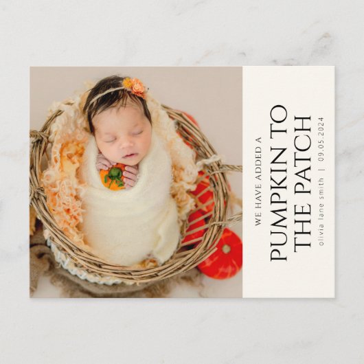 Einfache Herbstankündigung Postkarte (Vorderseite)