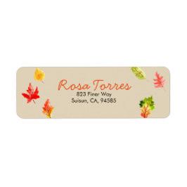 Einfache Herbstblätter-Adressenrückgabe