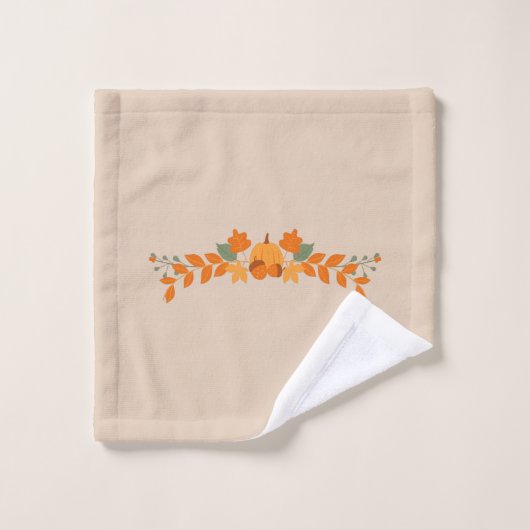 Einfache Herbstblätter Badhandtuch Set (Waschlappen)
