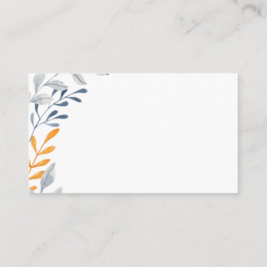 Einfache Herbstblätter für Baby Begleitkarte (Rückseite)