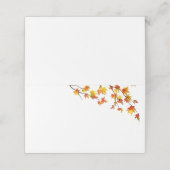 Einfache Herbstblätter Platzkarte (Außenseite Aufgefaltet)