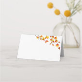 Einfache Herbstblätter Platzkarte (Vorderseite)