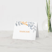 Einfache Herbstblätter Vielen Dank Dankeskarte (Vorderseite)