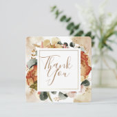 Einfache Herbstfarben Dankeschön Karte (Stehend Vorderseite)