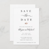 Einfache Herbstfolie Save the Date (Vorne/Hinten)