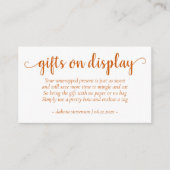 Einfache Herbstgeschenke auf Anzeige | Orange jede Begleitkarte (Vorderseite)