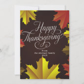 Einfache Herbstglückskarte für Foto Einladung (Vorderseite)