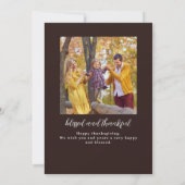 Einfache Herbstglückskarte für Foto Einladung (Rückseite)