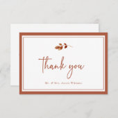 Einfache Herbsthochzeit Dankeskarte (Vorne/Hinten)