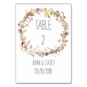 Einfache Herbstkleide Vertikal 3,5 Zoll x 5 Zoll Tischnummer (Rückseite)