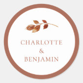 Einfache Herbstklemme Runder Aufkleber (Vorderseite)