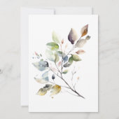 Einfache Herbstlaub Bible Verse Christliche Hochze Einladung (Rückseite)