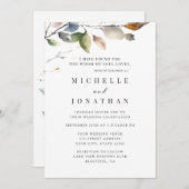 Einfache Herbstlaub Bible Verse Christliche Hochze Einladung (Vorne/Hinten)