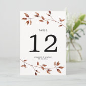 Einfache Herbstlaube Große Hochzeitsstiftung Tisch (Stehend Vorderseite)