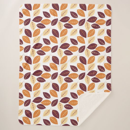 Einfache Herbstleaves Sherpa Blanket Sherpadecke (Vorderseite)