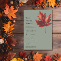 Einfache Herbstsaison Grün Hochzeit die Nacht vorh