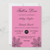 Einfache Herbstsstimmung in der Liebe Rosa Boho He Einladung (Vorderseite)