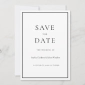 Einfache herkömmliche digitale Save the Date-Karte Einladung (Vorderseite)