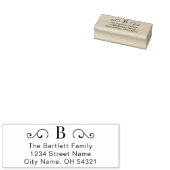 Einfache herkömmliche Monogramm-Rücksendeadresse Gummistempel (Stempel)