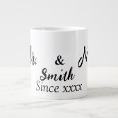 Einfache Herr und Frau Jumbo-Tasse (Vorderseite)