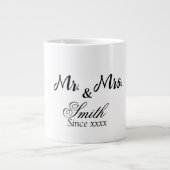 Einfache Herr und Frau Jumbo-Tasse (Vorderseite)