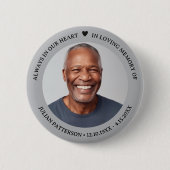Einfache Herz-Foto-Beerdigung Memorial Keepake Button (Vorderseite)