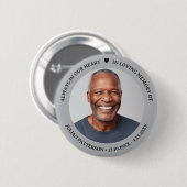 Einfache Herz-Foto-Beerdigung Memorial Keepake Button (Vorne & Hinten)