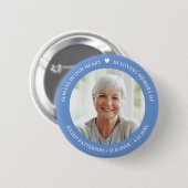 Einfache Herz-Foto-Beerdigung Memorial Keepake Button (Vorne & Hinten)