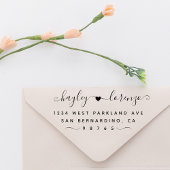 Einfache Herz-Handgeschriebene Hochzeitsstimmung R Gummistempel