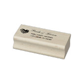 Einfache Herz Hochzeit Rücksendeadresse Gummi Brie Gummistempel (Stempel)
