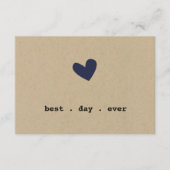 Einfache Herz-Hochzeitskarte Begleitkarte (Vorderseite)