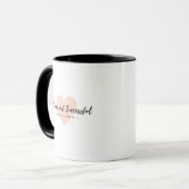 Einfache Herz-Muster Kaffeekuchen Tasse (Vorderseite Links)