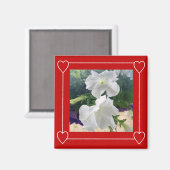Einfache Herz Rahmen Foto Valentinstag hinzufügen Magnet (Vorderseite/Rückseite)