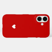 Einfache Herz Rot Moderne Liebe Minimal Klassische Case-Mate iPhone Hülle (Rückseite (Horizontal))