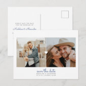 Einfache Herz-Save-the-Date-Postkarte Ankündigungspostkarte (Vorne/Hinten)