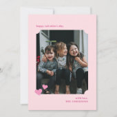 Einfache Herz-Ticket Rahmen Valentine Fotokarte Einladung (Vorderseite)