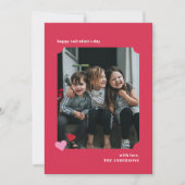 Einfache Herz-Ticket Rahmen Valentine Fotokarte Einladung (Vorderseite)