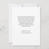 Einfache Herz Typografie Foto Grid Baby Boy Dankeskarte (Rückseite)