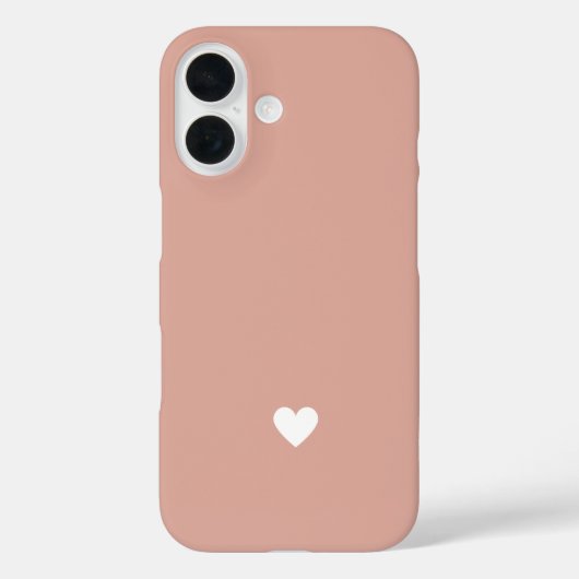 Einfache Herzblüte Rosa Moderne Liebe Case-Mate iPhone Hülle (Rückseite)